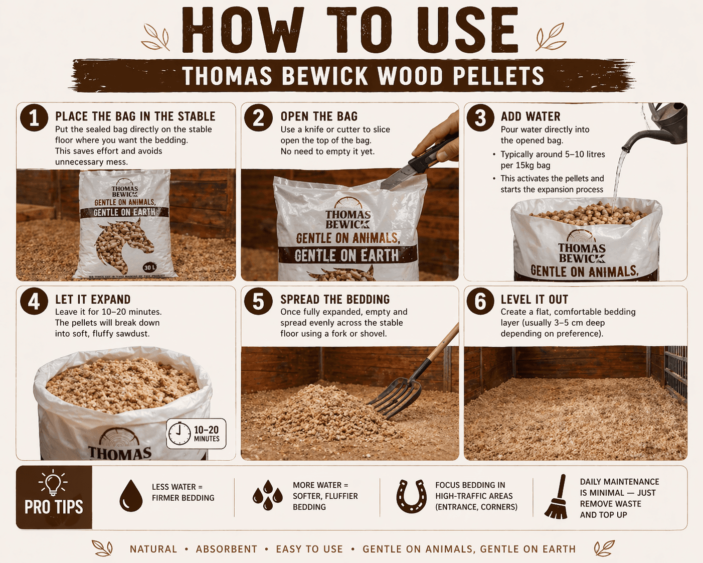 How to use Thomas Bewick wood pellets