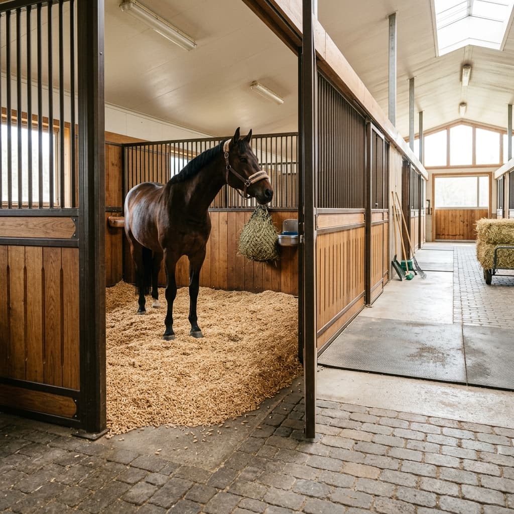 Horse Bedding Product in Stable